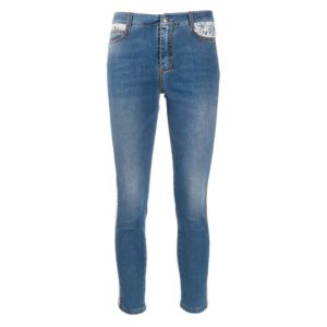 High rise cropped jeans