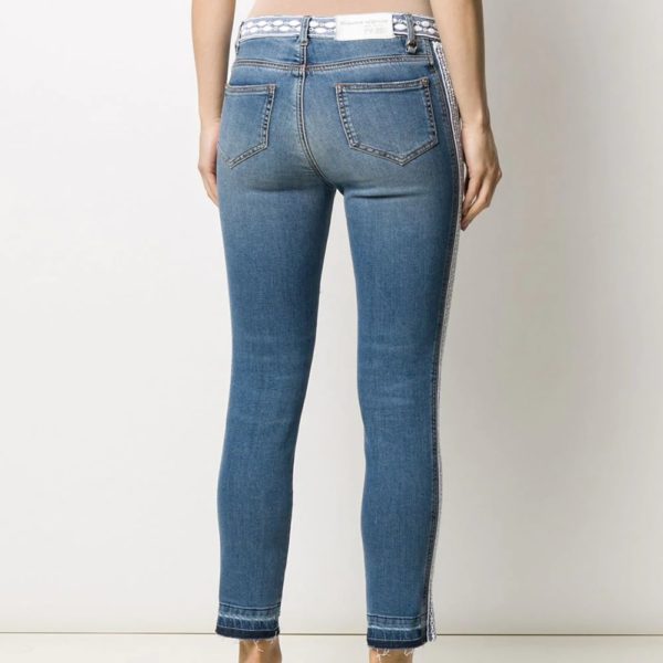 Lace trim jeans