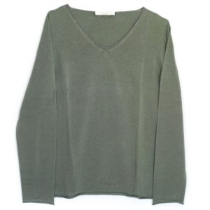 Seamless cotton sweater